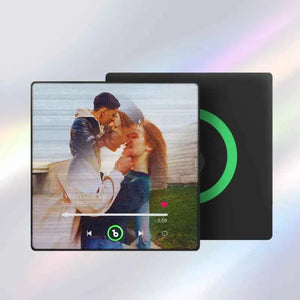 FridgeBeats Framed 4.0 Custom Lenticular Flip Music Fridge Magnet Personalized 2 Photos in 1 Album Fridge Magnet for Couple