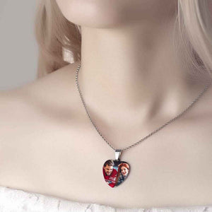 Custom Heart Tag Necklace Stainless Steel Engraved Necklace