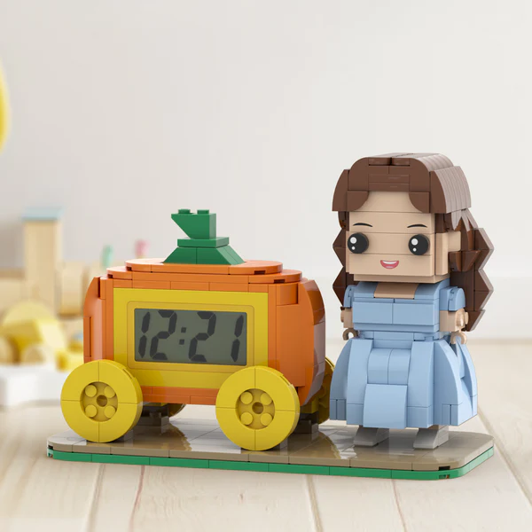 Personalised Brick Figures Clock - Custom Photo Lego-Style Clock | Unique Xmas Gift