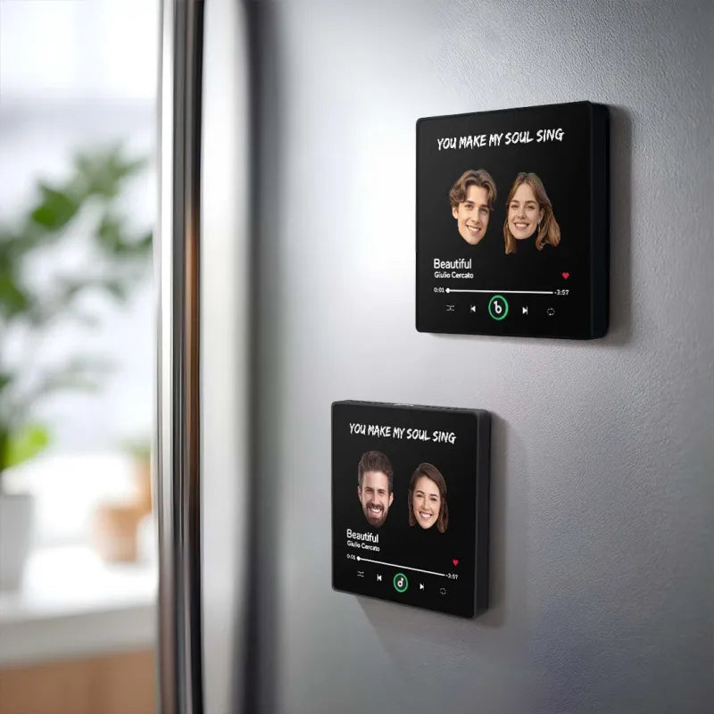 Gift-wrapped FridgeBeats personalised music fridge magnet – unique graduation, housewarming or anniversary gift that plays a favourite song