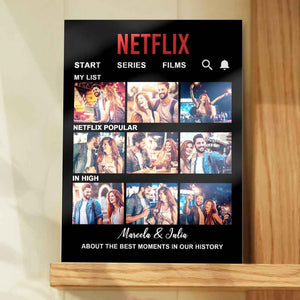 Custom Photo NETFLIX Movie Plaque Personalized Home Decor Anniversary Gift