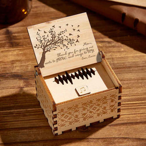 Personalized Wooden Music Box Custom Tree Music Box Gift for Mother