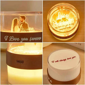 Memorial Gift Customized Night Light Creative Flip Light Acrylic Hourglass Lamp Anniversary Gift