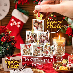 Personalized Photo Christmas Tree Ornament Custom Ornament Christmas Gift for Family