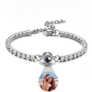 Custom Photo Projection Bracelet Fashionable All Diamonds Bracelet Gifts For Her