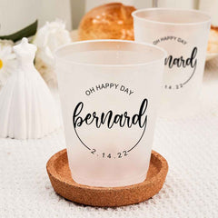 Personalized Disposable Plastic Cups for Bridal Shower Wedding Engagement Party Gift