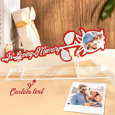 Personalized Rose Acrylic Ornament Custom Photo In Loving Memory Rose Sign