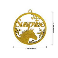 Personalised Horse Christmas Tree Ornament - Custom Paw Hanging Decoration