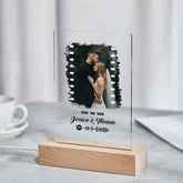 Custom Photo Music Plaque Personalized Glass Keychain Gift Foe Lover