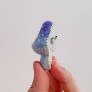 Whimsical Handmade Felt Mushroom Brooch - Unique Nature-inspired Accessory