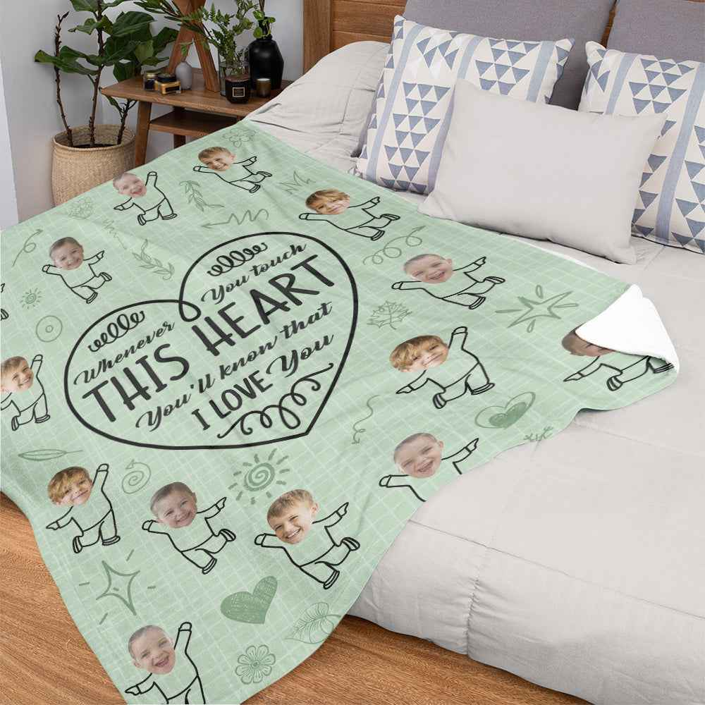 Custom Face Blanket Love You Gifts for Dad