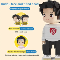 Personalised Full Body Duddu Brick Figure - Custom LEGO-Style Birthday Gift