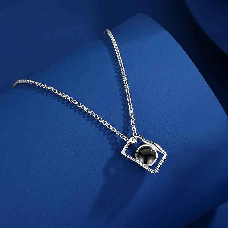 Custom Photo Necklace Projection Creative Camera Shape Gifts Anniversary Gifts for Her