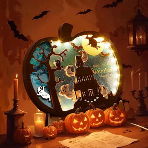 Personalized Halloween Light with Family Name Halloween Decorations Night Light Gifts for Family