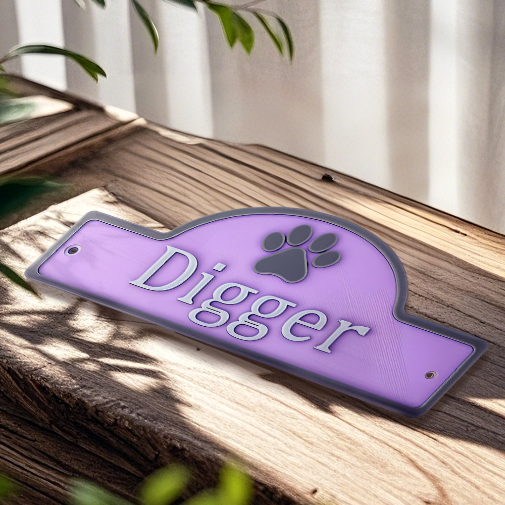 Personalised 3D Pet Name Door Sign - Custom PLA Wall Decor