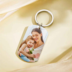 To My Mom Custom Photo Keychain Gift For Mom