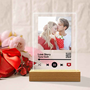 Personalized Video Plaque Scannable QR Code Submit Your Favorite Video Gift For Her