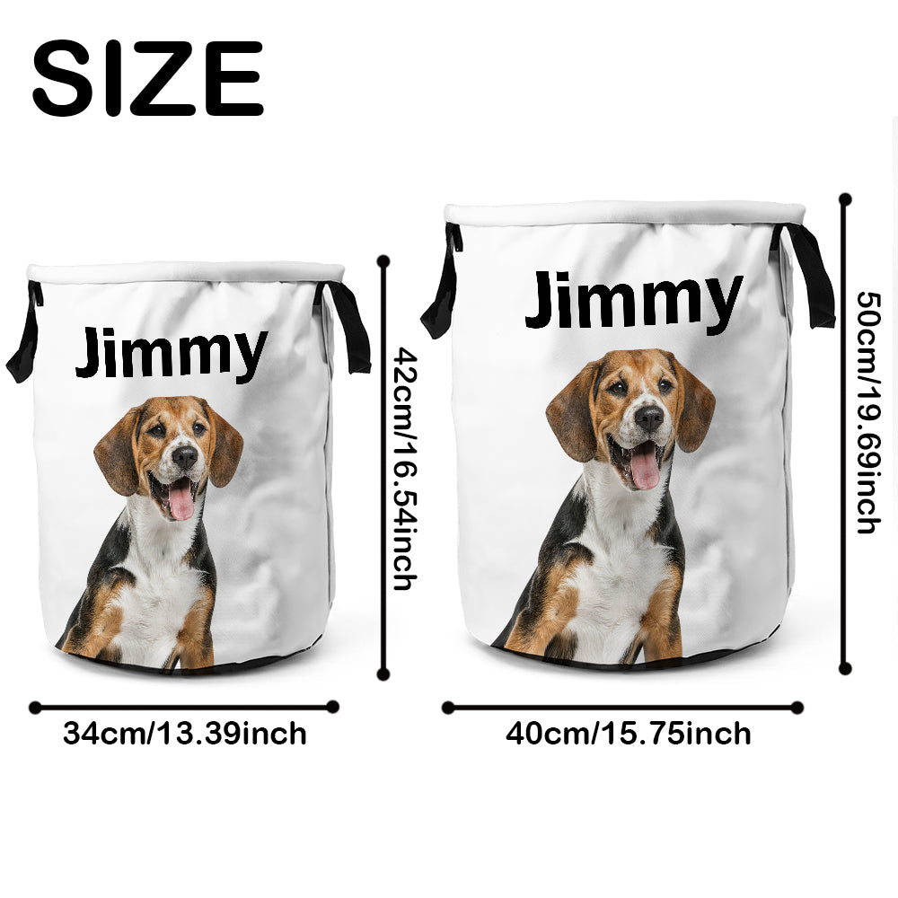 Personalised Pet Portrait Storage Basket – Custom Pet Keepsake (Oxford Cloth)