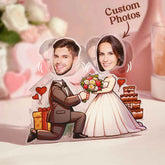 Personalized Face Shaking Head Standee Wedding Gift for Couple
