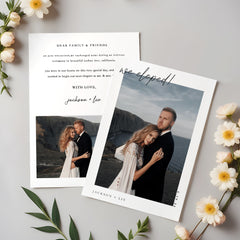 Personalised Elopement Announcement & After Party Invitation Card