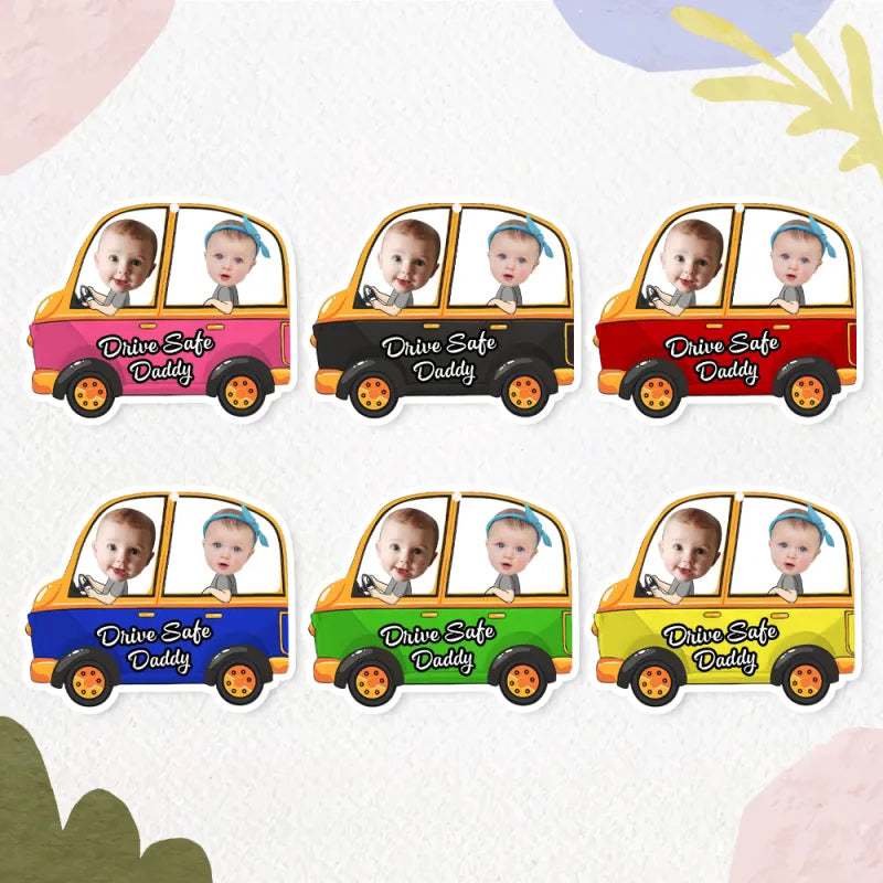 Personalised Drive Safe Car Air Freshener | Custom Felt Mirror Hanging | Gift for Dad