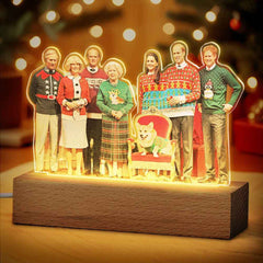 Personalized Photo Shape 3D LED Light Christmas Gift For Family Members