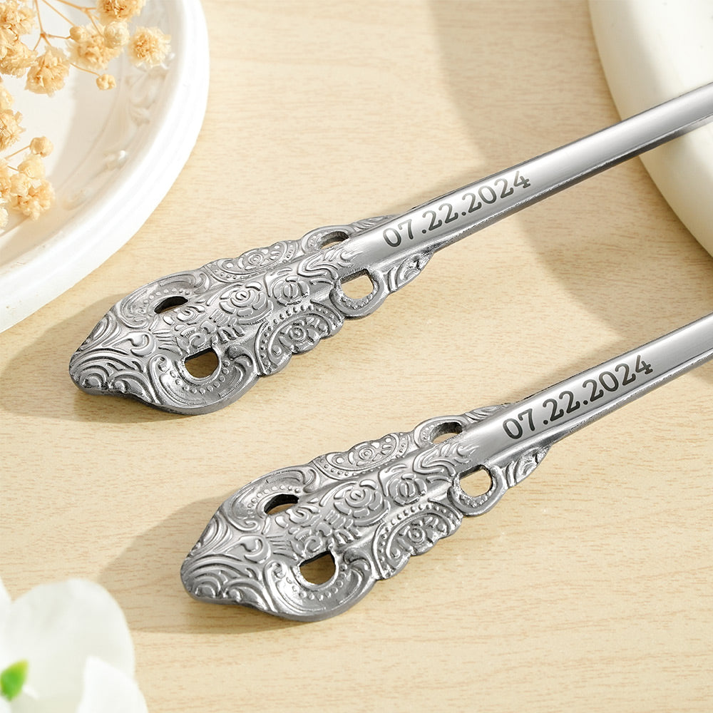 Personalised Vintage Forks Set | Custom Anniversary & Wedding Gift for Couples