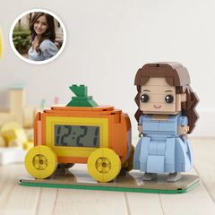 Personalised Brick Figures Clock - Custom Photo Lego-Style Clock | Unique Xmas Gift