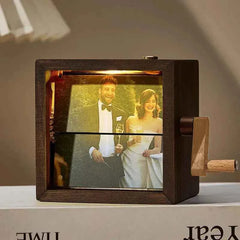 Custom Flipbook Frame with Light – Hand-Cranked Animation Box, Auto 24-Frame Capture from Video – Unique Anniversary Gift