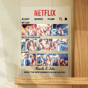 Custom Photo NETFLIX Movie Plaque Personalized Home Decor Anniversary Gift