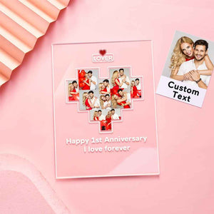 Father's Day Gift Custom Photo Plaque Personalized Glass Nightlight Gift