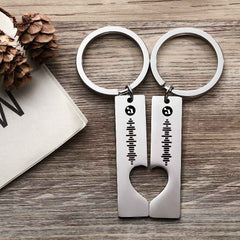 Scannable Custom Music Code Keychain 2pcs a Set