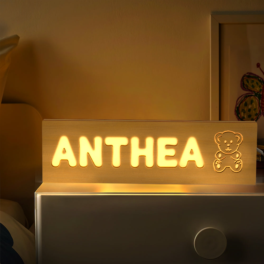 Collection shot of personalised baby night lights showing pattern and size variations — perfect personalised baby night light gift ideas