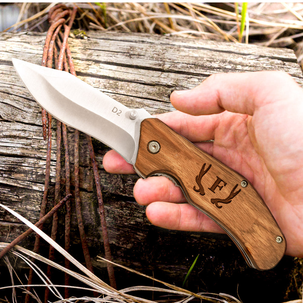 Personalised Pocket Knife with Custom Engraving - Unique Groomsmen Gifts