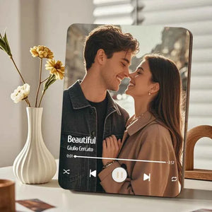 Custom Music Photo Frame That Plays Music Without Cell Phone Wooden Music Record Player Wedding Anniversary Gifts