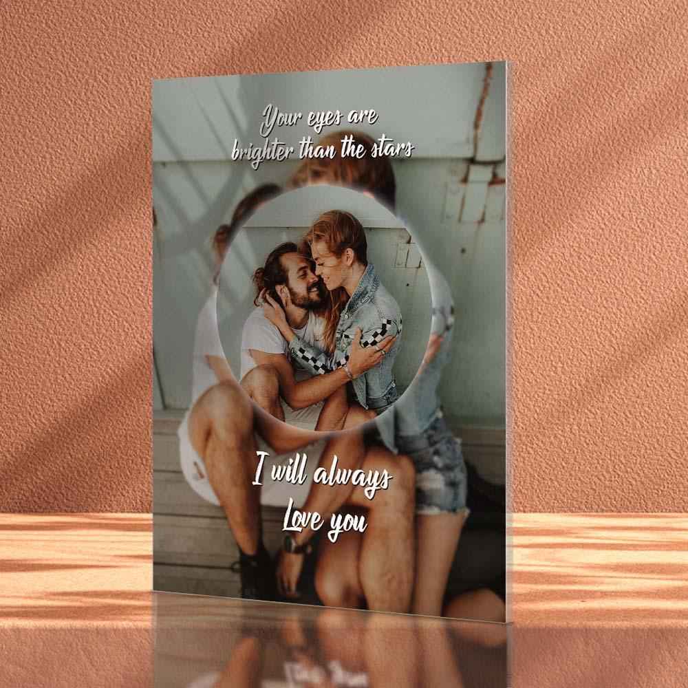 Personalized Photo Plaque Acrylic Glass Photo Plaque Gift For Lover