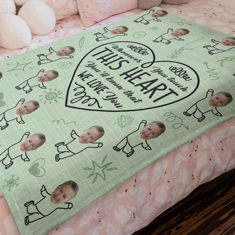 Custom Face Blanket Love You Gifts for Dad