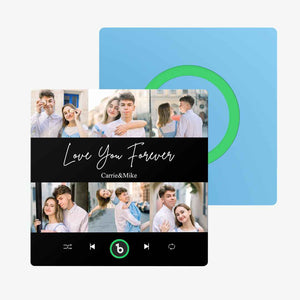 FridgeBeats Frameless Custom Photos Text Music Fridge Magnet Special for Valentine's Day New 4.0 Upgrade Colorful Album Sticker