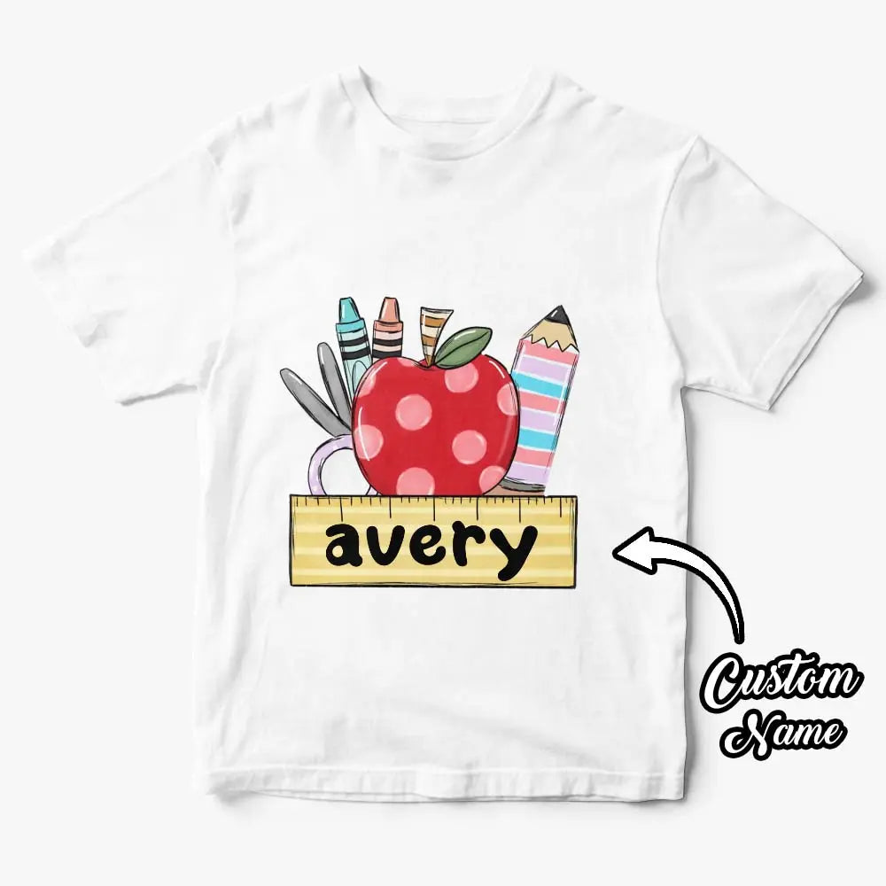 Personalised Back to School T-Shirt – First Day of School Gift for Kids
