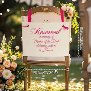 Personalized Memorial Seat Sign with Text Memorial Wedding Gift for Family Friend