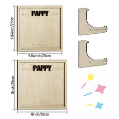 Custom Wooden Handprint Sign Personalized Father's Day DIY Hands Down Plaque Gifts