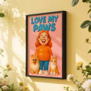 Custom Photo & Text Cartoon-Style Cute Photo Frame – Valentine’s Day & Birthday Gift