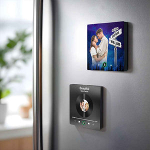 FridgeBeats Frameless New 4.0 Upgrade Custom Music Fridge Magnet Street Sign Style Fridge Magnet Gift for Lover