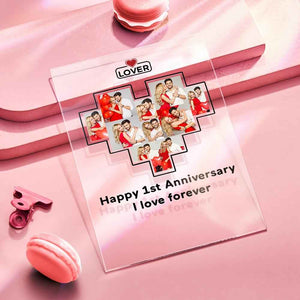 Father's Day Gift Custom Photo Plaque Personalized Glass Nightlight Gift