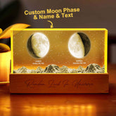 Personalized Moon Phase Night Light Custom Photo Light Gift for Lover