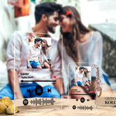 Personalised Acrylic Music Plaque with Custom QR Code | Night Light & Keychain Gift