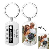 Custom Keychain with Picture Custom Scannable Code Music Song Code Keychain Personalized Master Custom Picture Keychain