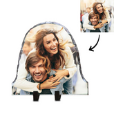 Custom Photo Stone Rock Slate Plaque Picture Frame 20*20cm