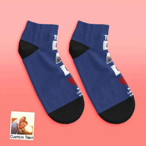 Custom Low Cut Ankle Face Socks Dad We Love You Gifts For Dad