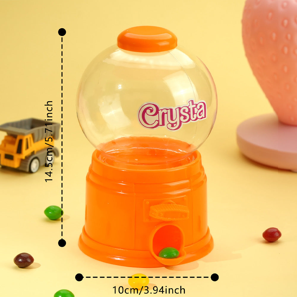 Example of a custom name printed on the personalised mini gashapon - easy customisation process for a unique birthday gift